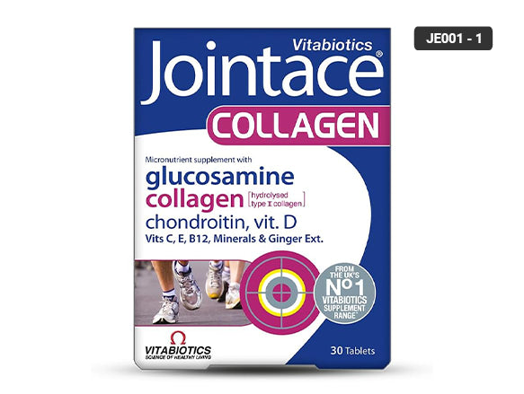 Jointace Vitabiotics Collagen 30 Tablets provides benefits for joints and cartilage because it contains collagen, vitamins and minerals